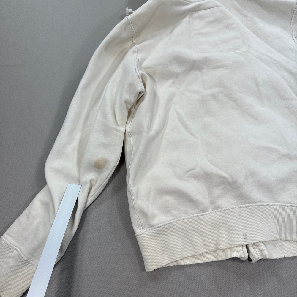 Hollister Men's White Zip-Up Hoodie - California Logo - Picture 7 of 8